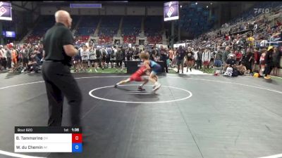 100 lbs Rnd Of 64 - Braedyn Tammarine, Ohio vs William Du Chemin, Wisconsin