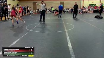 76 lbs Cons. Round 1 - Briggs Gannon, McDonald Wrestling Academy vs Gennaro Calvani, Cavalier Wrestling