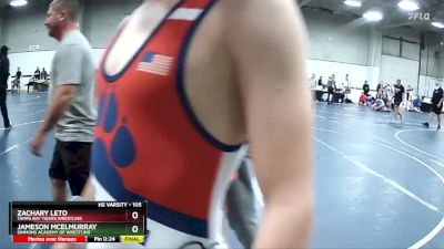 105 lbs Cons. Round 1 - Zachary Leto, Tampa Bay Tigers Wrestling vs Jameson McElmurray, Simmons Academy Of Wrestling