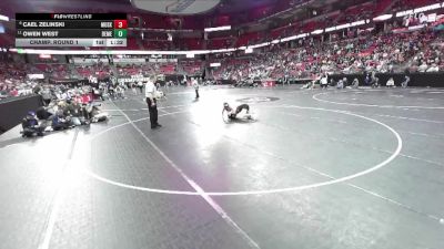 D1-132 lbs Champ. Round 1 - Owen West, Beloit Memorial vs Cael Zelinski, Muskego