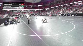 D1-132 lbs Champ. Round 1 - Owen West, Beloit Memorial vs Cael Zelinski, Muskego