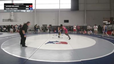 165 lbs 1st Place Match - JayDen Williams, Wrestling University vs Zane Willobee, Massas Maniacs