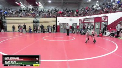 71 lbs Cons. Round 2 - Owen Dilts, Yorktown Wrestling Club vs Jase Brennan, New Castle Youth Wrestling