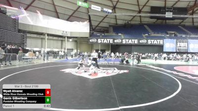 56 lbs Cons. Sub-quarters - Wyatt Alvarez, White River Hornets Wrestling Club vs Gavin Gilbertson, Punisher Wrestling Company