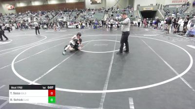 85 lbs Consi Of 4 - Tyler Sosa, Gold Rush Wrestling vs Ryder Schick, Elko WC