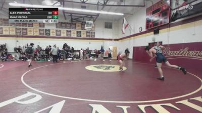 133 lbs 5th Place Match - Izaac Olivas, Lemoore College vs Alex Portugal, Sacramento City College