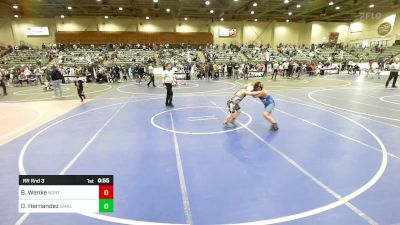 Rr Rnd 3 - Bradley Wenke, Northeast Oregon vs Drake Hernandez, Small Town WC