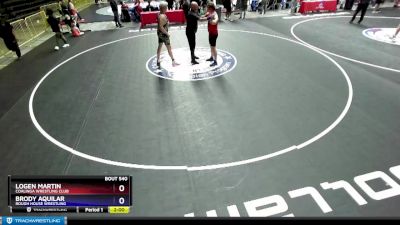 220 lbs Cons. Round 3 - Logen Martin, Coalinga Wrestling Club vs Brody Aquilar, Rough House Wrestling