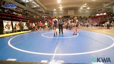 74 lbs Quarterfinal - Emerson Rollings, Tulsa Blue T Panthers vs Brayleigh Cooper, Shawnee Takedown Club