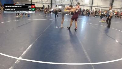 Elite 197 lbs Champ. Round 2 - James Soliz, Quincy vs Ethan Winkelman, Augsburg College