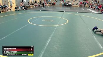 189 lbs Round 4: 10:30am Sat. - Thomas Weller, Colony High School vs Bowen Korth, Soldotna