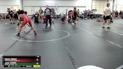 144 lbs Finals (2 Team) - Noah Obino, Headhunters Green vs Jake Fisher, Prime WC Gold