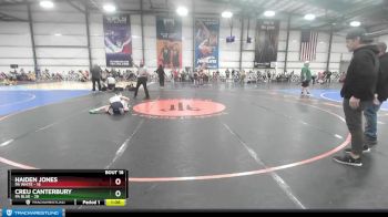 88 lbs Rd# 7- 10:45am Saturday Final Pool - Creu Canterbury, PA Blue vs Haiden Jones, PA White