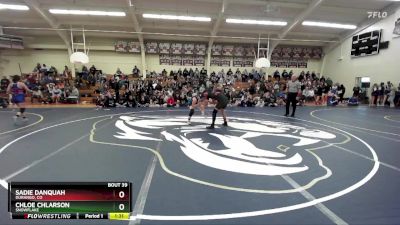126 lbs Champ. Round 1 - Chloe Chlarson, Snowflake vs Sadie Danquah, Durango, CO