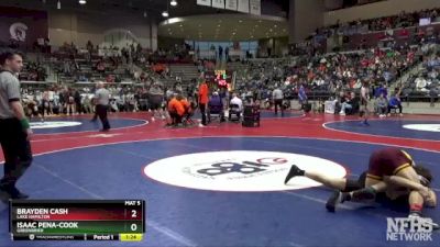 5A 144 lbs Semifinal - Brayden Cash, Lake Hamilton vs Isaac Pena-cook, Greenbrier