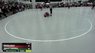 100 lbs Cons. Round 3 - Presley Sandobal, Ohio vs Melissa Gallo, Gladiator Wrestling