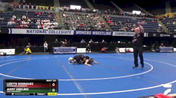 101 lbs Quarterfinal - Avery Kibelbek, King University vs Lizette Rodriguez, McKendree University