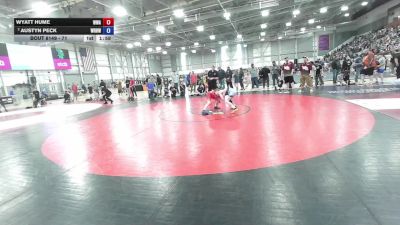 92 lbs Semis - Wyatt Hume, Whatcom Wrestling Academy vs Austyn Peck, White River Hornets Wrestling Club