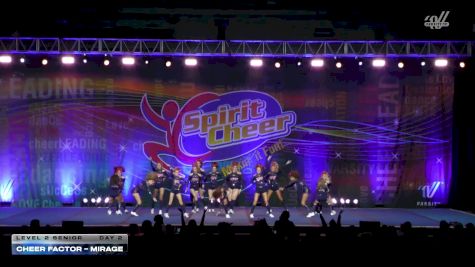 CheerFactor - Mirage [2026 L2 Senior Day 2] 2026 Spirit Cheer Grand Nationals