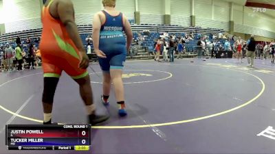 285 lbs Cons. Round 1 - Justin Powell, IL vs Tucker Miller, MO