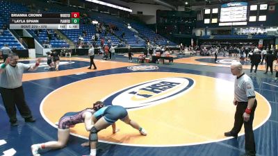 170 lbs Cons. Round 2 - Layla Spann, Plainfield (South) vs Brianna Crown, Woodstock (H.S.)