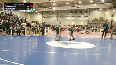 285 lbs Quarterfinal - John Danick, Hanover vs Evan Vieira, Foxborough