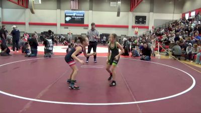 73+82 Round 2 - Trinity Beasley, Blackman Wrestling Club vs Zoe McMillion, Tennessee Valley Wrestling