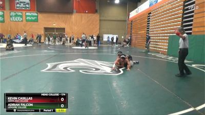 174 lbs Cons. Round 4 - Adrian Falcon, Lemoore College vs Kevin Casillas, Santa Ana College