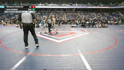 7A 126 lbs 1st Place Match - Jace Barrier, Mooresville High School vs Brennan Ferguson, Cuthbertson High School