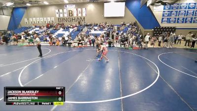 105 lbs Cons. Round 5 - Jackson Blakesley, Champions Wrestling Club vs James Barrington, Timpanogos Wrestling