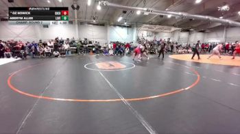 285 lbs Champ. Round 2 - Aberym Allee, Loveland vs Oz Nowick, Cherry Creek