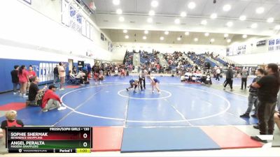 130 lbs Cons. Semi - Sophie Shermak, Reverence Grappling vs Angel Peralta, Madera Grapplers