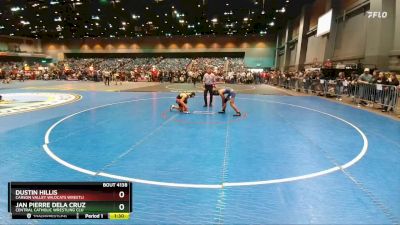 118-130 lbs Round 2 - Dustin Hillis, Carson Valley Wildcats Wrestli vs Jan Pierre Dela Cruz, Central Catholic Wrestling Clu