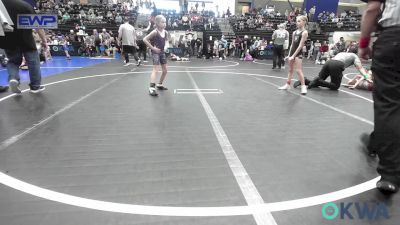 62 lbs Rr Rnd 2 - Lakely Kraft, Bridge Creek Youth Wrestling vs Jorja Toepfer, Kingfisher YellowJackets