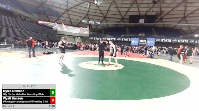 175 lbs 5th Place Match - Myles Oltmann, Gig Harbor Grizzlies Wrestling Club vs Wyatt Hansen, Okanogan Underground Wrestling Club