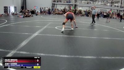 145 lbs Round 4 (8 Team) - Zoey Haines, Central Pennies Power vs Ailee Briggs, Buccaneers WC