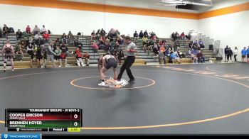 JV Boys-2 lbs Round 3 - Cooper Ericson, Cedar Falls vs Brennen Hoyer, Cedar Falls