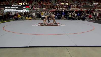 285 lbs Champ. Round 1 - Carson Martin, Paola Hs vs Hunter Diederich, Topeka-Hayden Hs