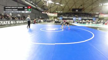 Girls 4A 130 lbs Quarterfinal - Vanessa Weber, Skyview (Girls) vs Hayden Linscott Morris, Moses Lake (Girls)