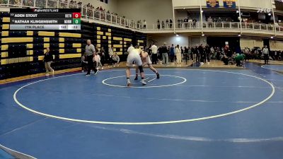 139 lbs 7th Place - Aden Stout, Bethel Park vs Nathan Klingensmith, Norwin