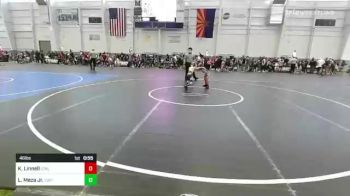 46 lbs Rr Rnd 1 - Larry Meza Jr., Tuff Kidz vs Kayce Linnell, Stallions Wrestling