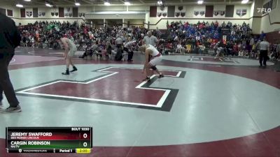 126 lbs Cons. Round 2 - Jeremy Swafford, Des Moines Lincoln vs Cargin Robinson, NH/TV