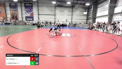 100 lbs Rr Rnd 1 - Nik Freeze, Indiana Outlaws Maroon vs Joe Bachman, PA Alliance Black