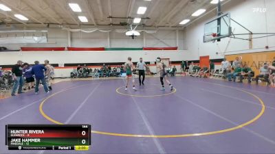 144 lbs Round 1 (6 Team) - Jake Hammer, Pinedale vs Hunter Rivera, Glenrock