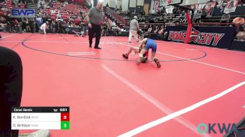 52 lbs Consolation - Kaiden Burdick, Wolfpak Wrestling vs Daxtin Brittain, Team Guthrie Wrestling