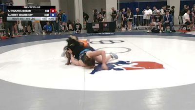 190 lbs Champ. Rd Of 32 - Arheanna Bryan, Youth Impact Center Wrestling Club vs Aubrey Newberry, Hardcore Wrestling