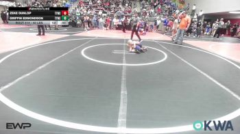 40 lbs Semifinal - Zeke Dunlop, Team Tulsa Wrestling Club vs Griffin Edmondson, Team Tulsa Wrestling Club