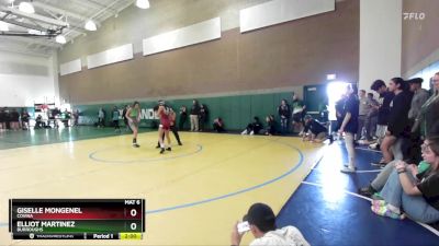 100 lbs Champ. Round 1 - Elliot Martinez, Burroughs vs Giselle Mongenel, Covina