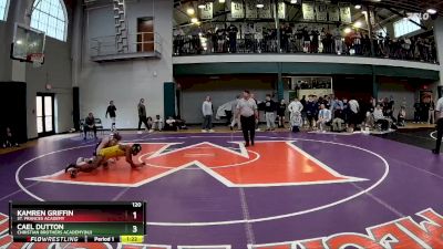 120 lbs Champ. Round 1 - Kamren Griffin, St. Frances Academy vs Cael Dutton, Christian Brothers Academy(NJ)