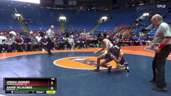 126 lbs Quarterfinals (8 Team) - Joshua Vasquez, Lombard (Montini) vs Xavier Villalobos, Rochelle